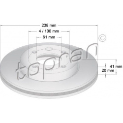 stabdžių diskas (1vnt)
                                TOPRAN                                                700 176, Nenur
