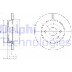 stabdžių diskas (1vnt)
DELPHI BG4128, Nenuro