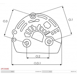 apsauginis dangtelis, kint. sr. generatorius AS
AS-PL APC3048S