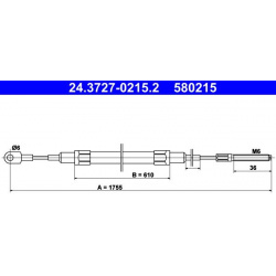 trosas, stovėjimo stabdys
                                ATE                                                24.3727-0215.2,