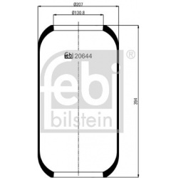 pneumatinė oro pagalvė
                                FEBI BILSTEIN                                                20644, 