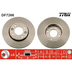 stabdžių diskas (1vnt)
                                TRW                                DF7266, TRW, DF7266, auto detalė