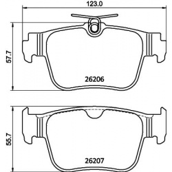 stabdžių trinkelių rinkinys, diskinis stabdys
                                MINTEX                                      