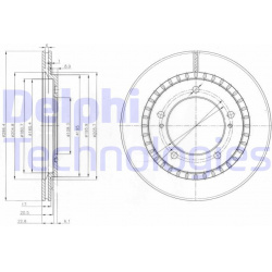 stabdžių diskas (1vnt)
                                DELPHI                                                BG3820, Nenuro