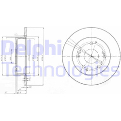 stabdžių diskas (1vnt)
                                DELPHI                                BG3746, Nenurodytas gamintojas