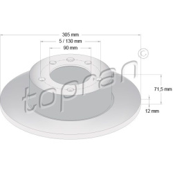 stabdžių diskas (1vnt) COATED
                                TOPRAN                                                208 236