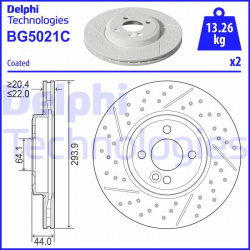 stabdžių diskas (1vnt)
                                DELPHI                                                BG5021C, Nenur