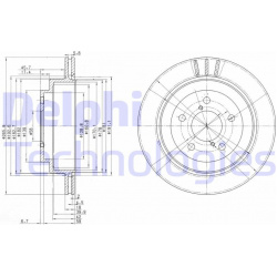 stabdžių diskas (1vnt)
                                DELPHI                                                BG3154, Nenuro