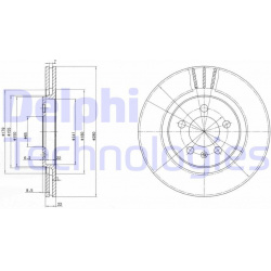 stabdžių diskas (1vnt)
                                DELPHI                                BG2713, Nenurodytas gamintojas