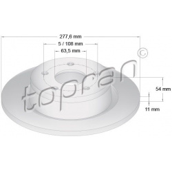 stabdžių diskas (1vnt)
                                TOPRAN                                                302 249, Nenur
