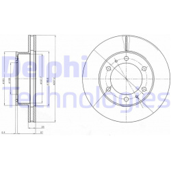 stabdžių diskas (1vnt)
                                DELPHI                                                BG4211C, Nenur