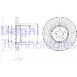 stabdžių diskas (1vnt)
                                DELPHI                                                BG9105, Nenuro