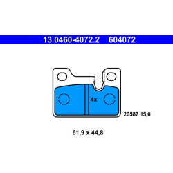 stabdžių trinkelių rinkinys, diskinis stabdys
                                ATE                                         