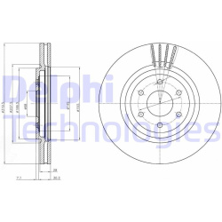 stabdžių diskas (1vnt)
DELPHI BG4176C, Nenur