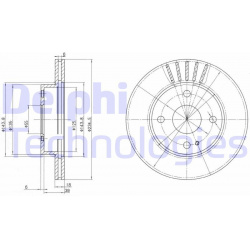 stabdžių diskas (1vnt)
                                DELPHI                                                BG2802, Nenuro