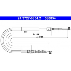 trosas, stovėjimo stabdys
                                ATE                                                24.3727-0854.2,