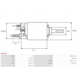 solenoidinis jungiklis, starteris Brand new AS-PL
                                SS0017P, AS-PL, SS0017P, auto detalė