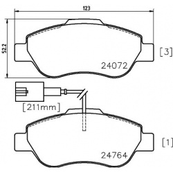stabdžių trinkelių rinkinys, diskinis stabdys
                                MINTEX                                MDB301