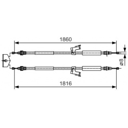 trosas, stovėjimo stabdys
                                BOSCH                                                1 987 482 019