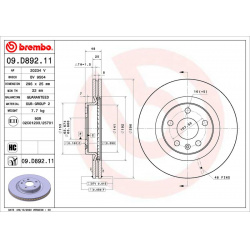 stabdžių diskas (1vnt) PRIME LINE - UV Coated
                                BREMBO                                       