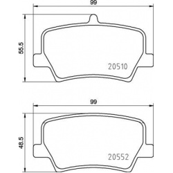 stabdžių trinkelių rinkinys, diskinis stabdys PRIME LINE
                                BREMBO                           