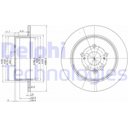 stabdžių diskas (1vnt)
                                DELPHI                                                BG2594, Nenuro