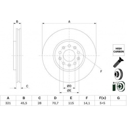 stabdžių diskas (1vnt)
                                BOSCH                                0 986 479 F03, BOSCH, 0986479F0