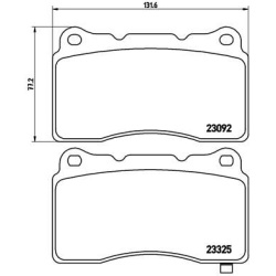 stabdžių trinkelių rinkinys, diskinis stabdys XTRA LINE
                                BREMBO                            
