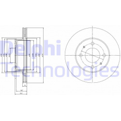 stabdžių diskas (1vnt)
                                DELPHI                                                BG3946, Nenuro