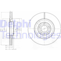 stabdžių diskas (1vnt)
                                DELPHI                                                BG9003, Nenuro