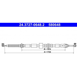 trosas, stovėjimo stabdys
                                ATE                                                24.3727-0648.2,
