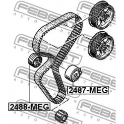 kreipiantysis skriemulys, paskirstymo diržas
                                FEBEST                                2488-MEG,