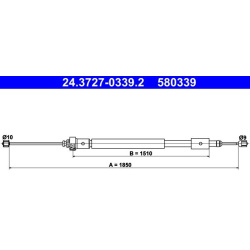 trosas, stovėjimo stabdys
                                ATE                                                24.3727-0339.2,
