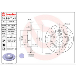 stabdžių diskas (1vnt) XTRA LINE - Xtra
                                BREMBO                                             