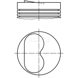 stūmoklis
                                MAHLE                                                009 13 00, MAHLE, 0091300, au