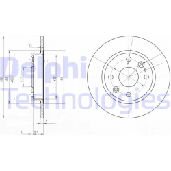 stabdžių diskas (1vnt)
                                DELPHI                                BG2803, Nenurodytas gamintojas