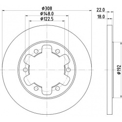stabdžių diskas (1vnt)
                                MINTEX                                                MDC2698, Nenur