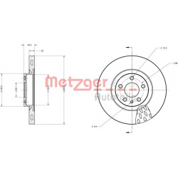 stabdžių diskas (1vnt)
                                METZGER                                                6110084, Nenu