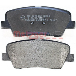 stabdžių trinkelių rinkinys, diskinis stabdys
                                METZGER                                11706