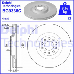 stabdžių diskas (1vnt)
                                DELPHI                                                BG9336C, Nenur
