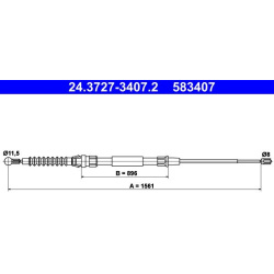 trosas, stovėjimo stabdys
                                ATE                                                24.3727-3407.2,