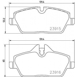 stabdžių trinkelių rinkinys, diskinis stabdys PRIME LINE
BREMBO
