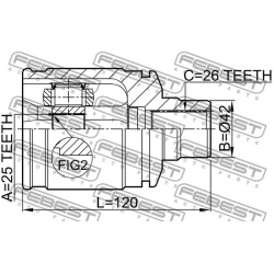 pusašio šarnyras
                                FEBEST                                0511-GDRH, Nenurodytas gamintojas, 0