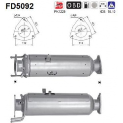 suodžių / kietųjų dalelių filtras, išmetimo sistema
                                FD5092, AS, FD5092, auto detalė