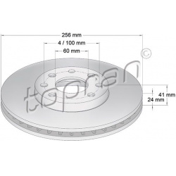 stabdžių diskas (1vnt) COATED
                                TOPRAN                                205 523, Nenurodytas ga