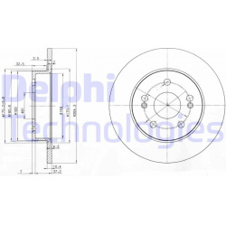 stabdžių diskas (1vnt)
                                DELPHI                                                BG2698, Nenuro