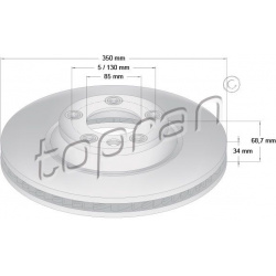 stabdžių diskas (1vnt) COATED
                                TOPRAN                                                111 288
