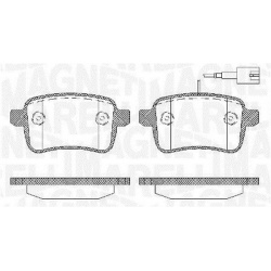stabdžių trinkelių rinkinys, diskinis stabdys
                                MAGNETI MARELLI                             