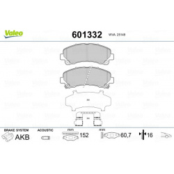 stabdžių trinkelių rinkinys, diskinis stabdys
                                VALEO                                       
