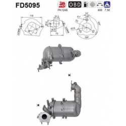 suodžių / kietųjų dalelių filtras, išmetimo sistema
                                FD5095, AS, FD5095, auto detalė